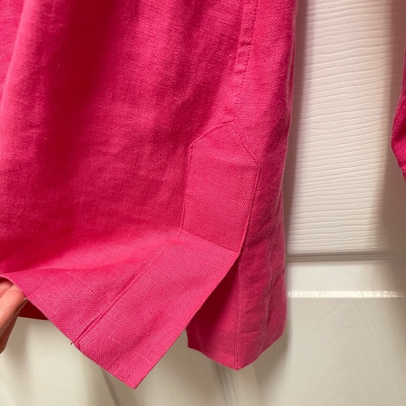 Dos Carolina Pink Tuxedo Style Button Down Blouse - Picture 10 of 14